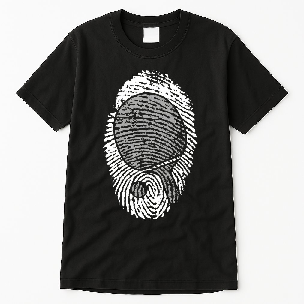 Table Tennis Fingerprint Ping Pong Table Tennis Player Tall T-Shirt