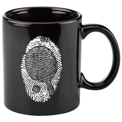 Table Tennis Fingerprint Ping Pong Table Tennis Player 11oz C Handle Ceramic Mug