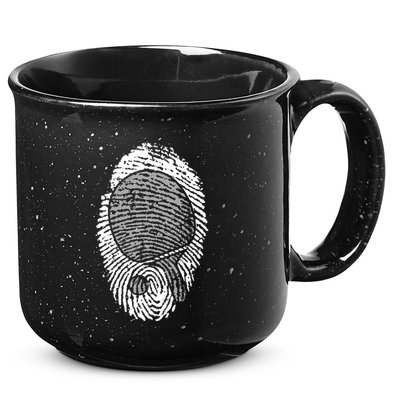 Table Tennis Fingerprint Ping Pong Table Tennis Player 15oz Campfire Ceramic Mug
