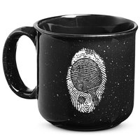 Table Tennis Fingerprint Ping Pong Table Tennis Player 15oz Campfire Ceramic Mug