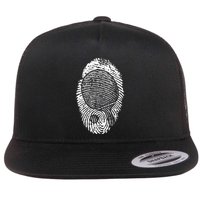 Table Tennis Fingerprint Ping Pong Table Tennis Player Flat Bill Trucker Hat