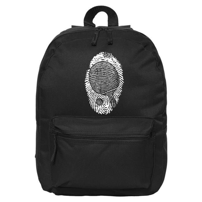 Table Tennis Fingerprint Ping Pong Table Tennis Player 16 in Basic Backpack