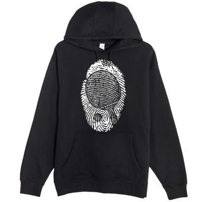 Table Tennis Fingerprint Ping Pong Table Tennis Player Premium Pullover Hoodie
