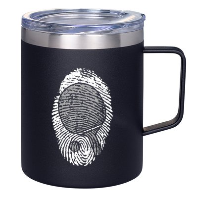 Table Tennis Fingerprint Ping Pong Table Tennis Player 12oz Stainless Steel Coffee Mug