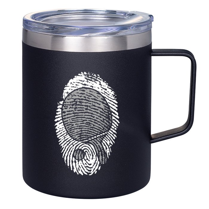 Table Tennis Fingerprint Ping Pong Table Tennis Player 12oz Stainless Steel Coffee Mug