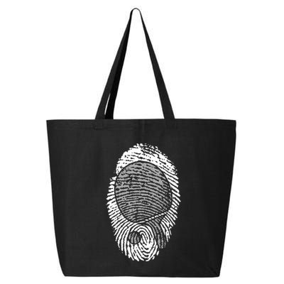 Table Tennis Fingerprint Ping Pong Table Tennis Player 25L Jumbo Tote
