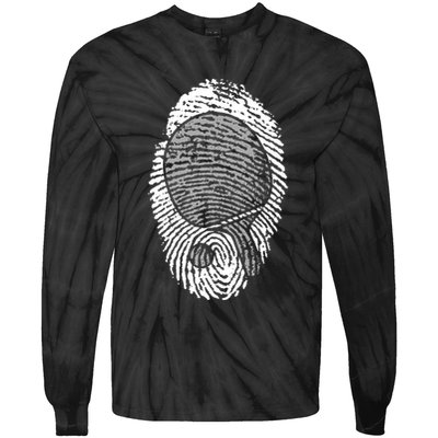 Table Tennis Fingerprint Ping Pong Table Tennis Player Tie-Dye Long Sleeve Shirt