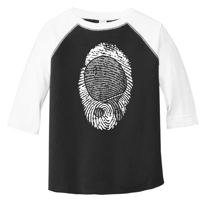 Table Tennis Fingerprint Ping Pong Table Tennis Player Toddler Fine Jersey T-Shirt