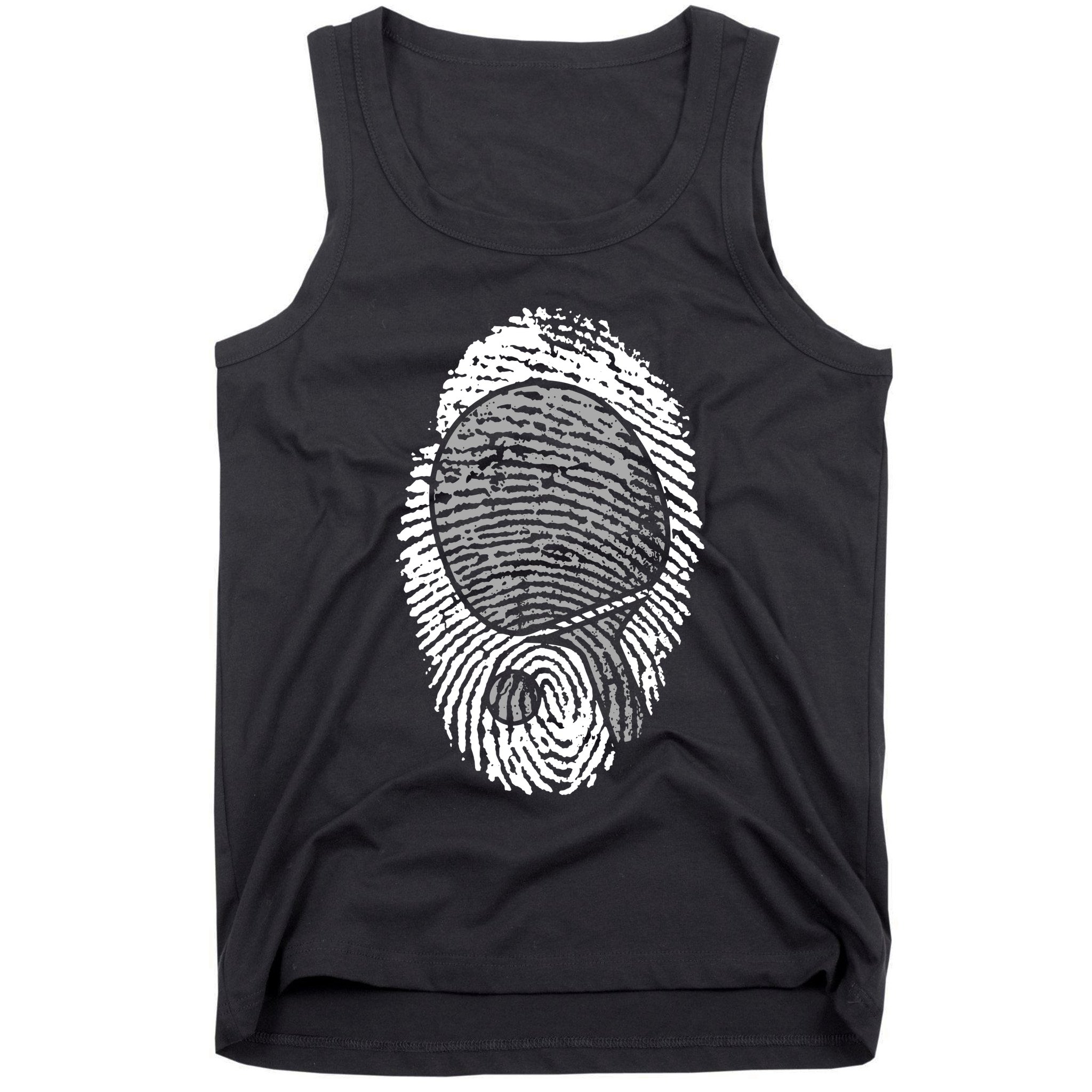 Table Tennis Fingerprint Ping Pong Table Tennis Player Tank Top