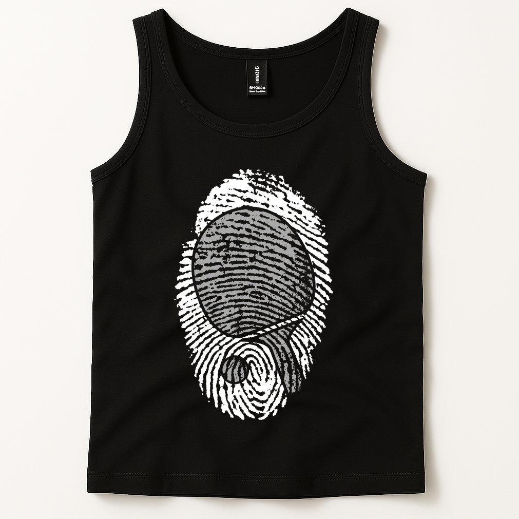 Table Tennis Fingerprint Ping Pong Table Tennis Player Tank Top