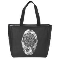 Table Tennis Fingerprint Ping Pong Table Tennis Player Zip Tote Bag