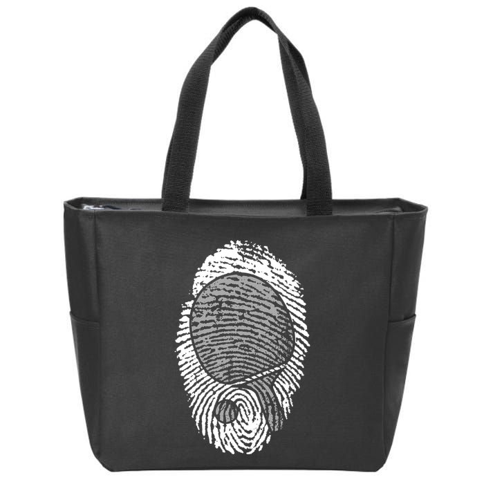 Table Tennis Fingerprint Ping Pong Table Tennis Player Zip Tote Bag