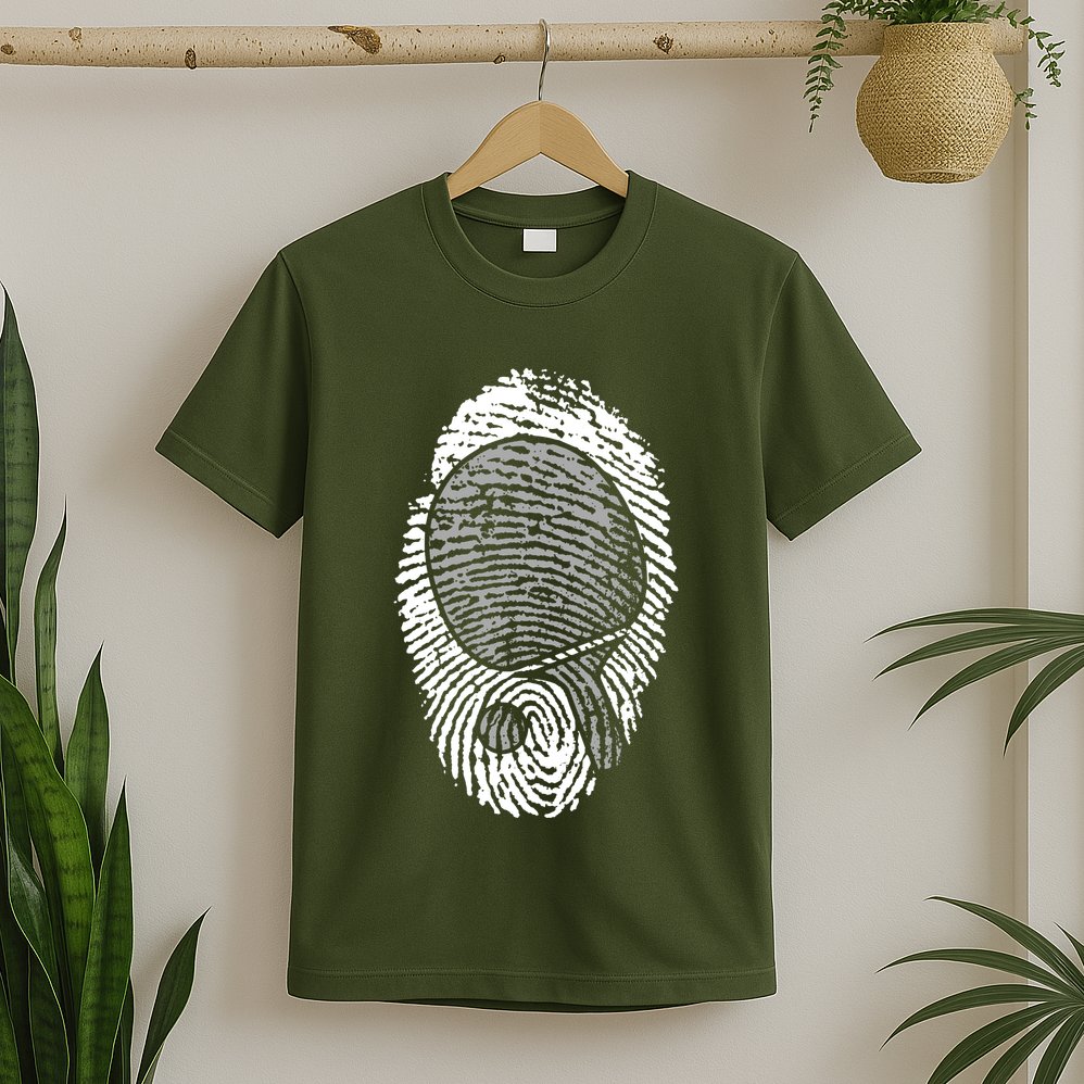 Table Tennis Fingerprint Ping Pong Table Tennis Player T-Shirt