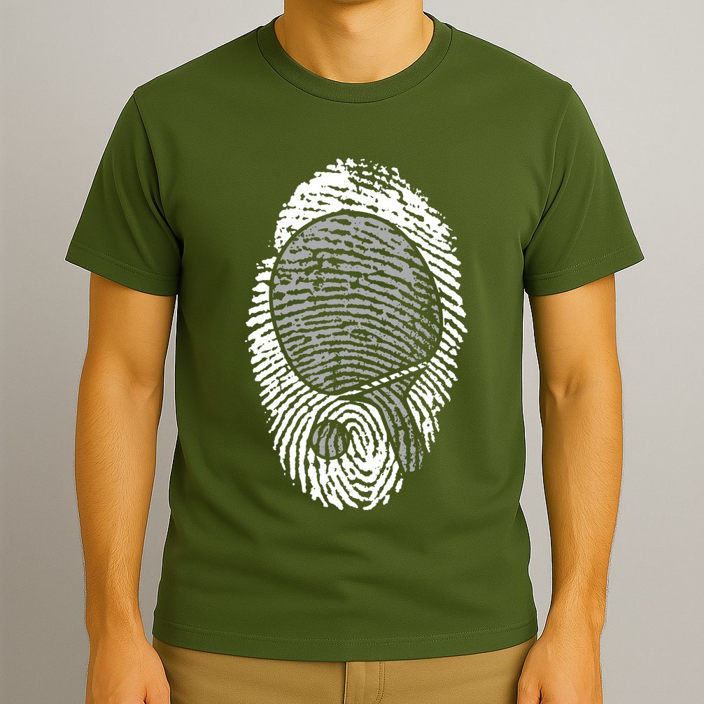 Table Tennis Fingerprint Ping Pong Table Tennis Player T-Shirt