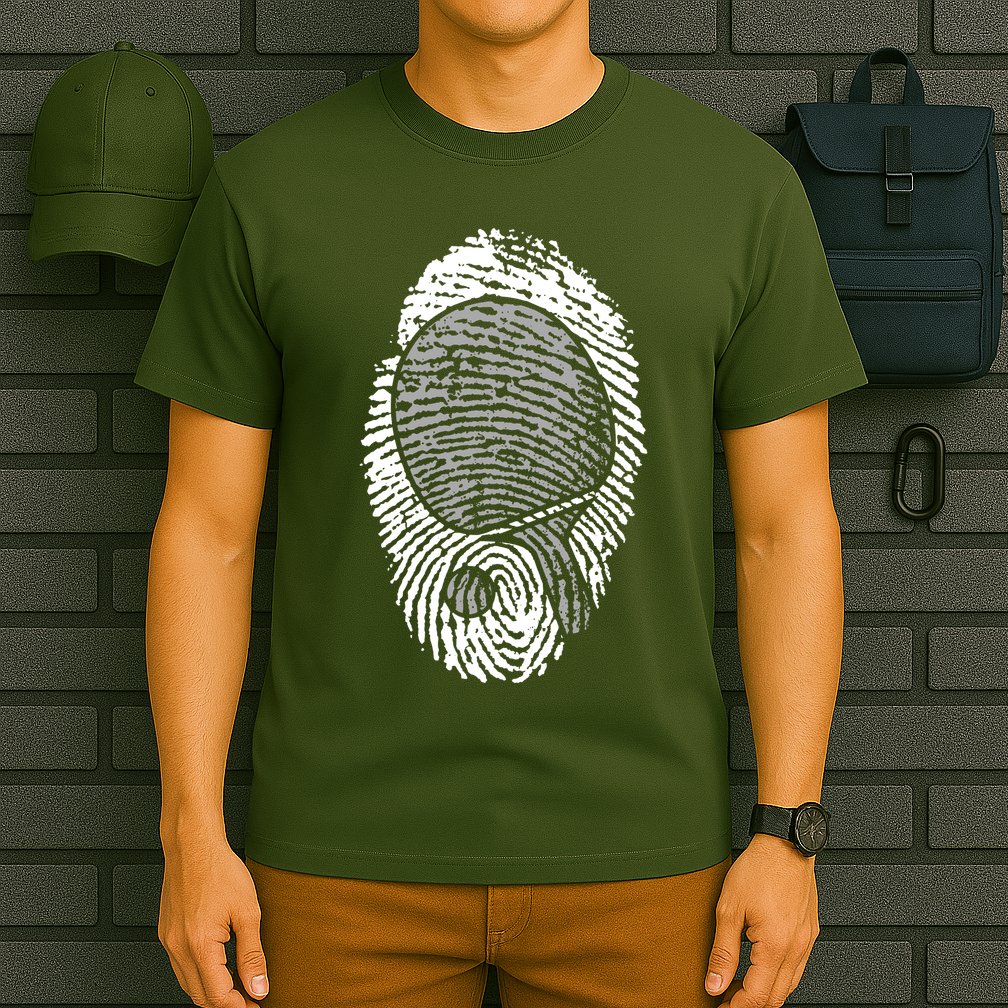 Table Tennis Fingerprint Ping Pong Table Tennis Player T-Shirt