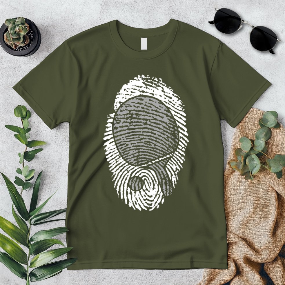 Table Tennis Fingerprint Ping Pong Table Tennis Player Premium T-Shirt