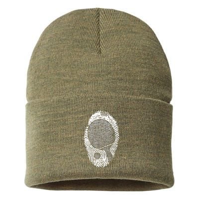Table Tennis Fingerprint Ping Pong Table Tennis Player Sustainable Knit Beanie