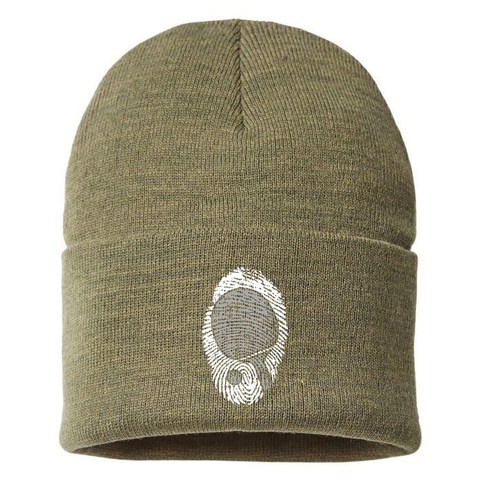 Table Tennis Fingerprint Ping Pong Table Tennis Player Sustainable Knit Beanie