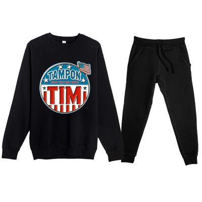 Tampon Tim Funny Patriotic Campaign Design Premium Crewneck Sweatsuit Set