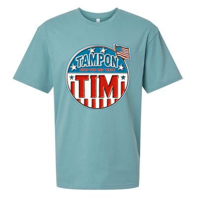 Tampon Tim Funny Patriotic Campaign Design Sueded Cloud Jersey T-Shirt