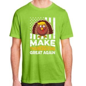 Turkey Trump Funny Gift Funny Make Thanksgiving Great Again Flag Gift Adult ChromaSoft Performance T-Shirt