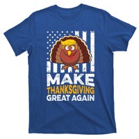 Turkey Trump Funny Gift Funny Make Thanksgiving Great Again Flag Gift T-Shirt