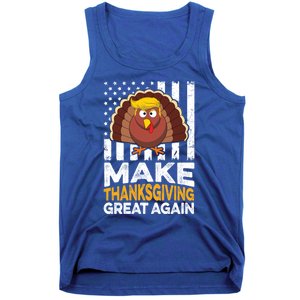 Turkey Trump Funny Gift Funny Make Thanksgiving Great Again Flag Gift Tank Top