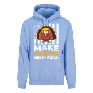 Turkey Trump Funny Gift Funny Make Thanksgiving Great Again Flag Gift Unisex Surf Hoodie