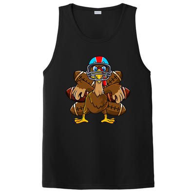 Thanksgiving Turkey Football Player Funny PosiCharge Competitor Tank