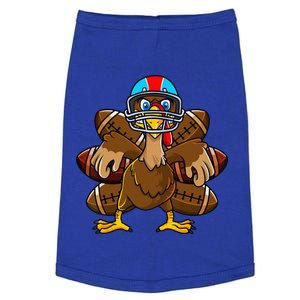 Thanksgiving Turkey Football Player Funny Doggie Tank