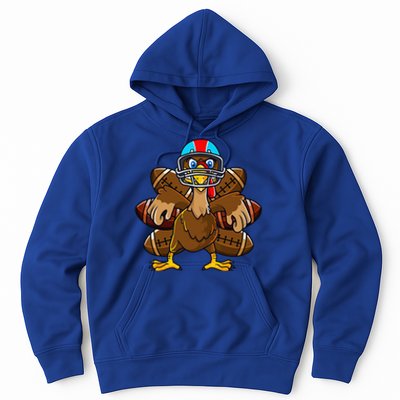 Thanksgiving Turkey Football Player Funny Hoodie