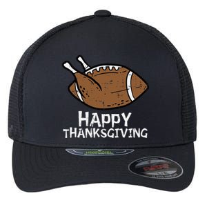 Thanksgiving Turkey Football Sports Celebration Flexfit Unipanel Trucker Cap