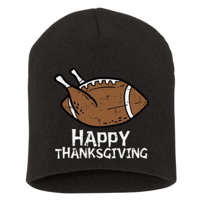 Thanksgiving Turkey Football Sports Celebration Short Acrylic Beanie