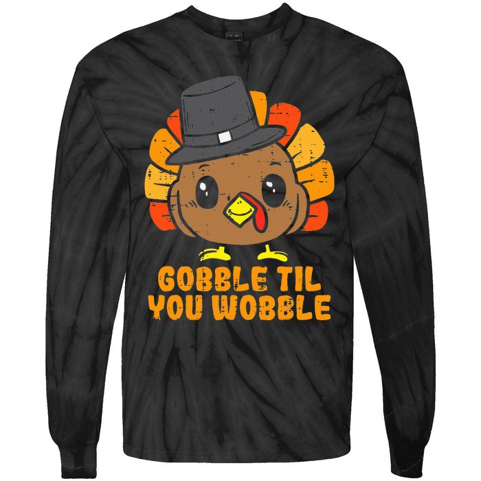 Thanksgiving Turkey Feast Celebration Tie-Dye Long Sleeve Shirt