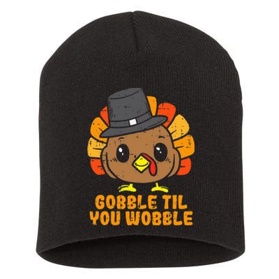 Thanksgiving Turkey Feast Celebration Short Acrylic Beanie