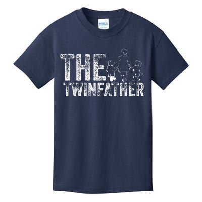 The TwinFather Fathers Day Father Of Twins Announcement Kids T-Shirt