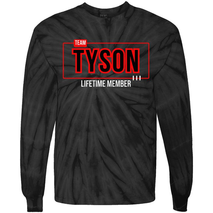 Team Tyson Family Personalized Name Vintage Tyson Tie-Dye Long Sleeve Shirt