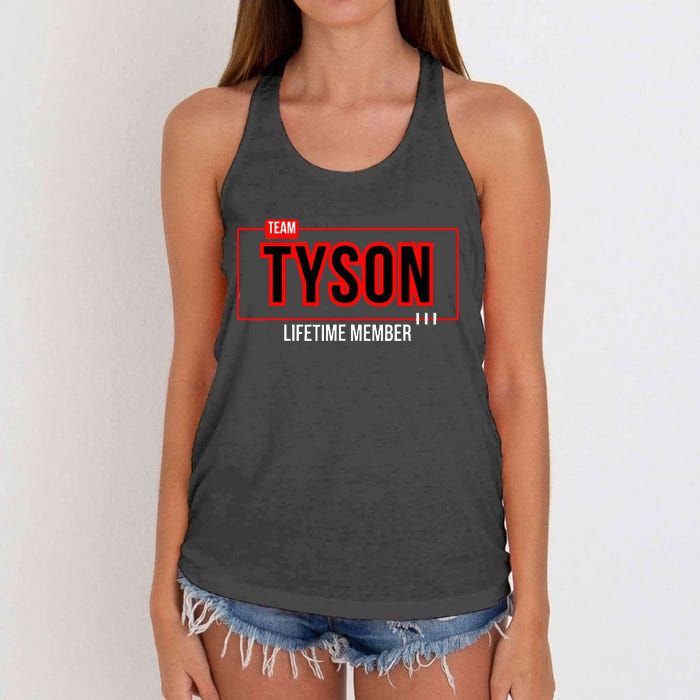 Team Tyson Family Personalized Name Vintage Tyson Women's Knotted Racerback Tank