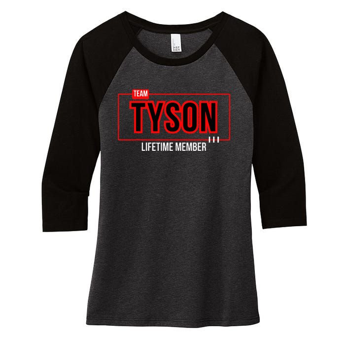 Team Tyson Family Personalized Name Vintage Tyson Women's Tri-Blend 3/4-Sleeve Raglan Shirt