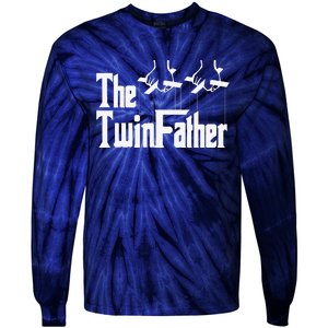 The TwinFather Funny Father Of Twins Funny Dad Fathers Day Gift Tie-Dye Long Sleeve Shirt