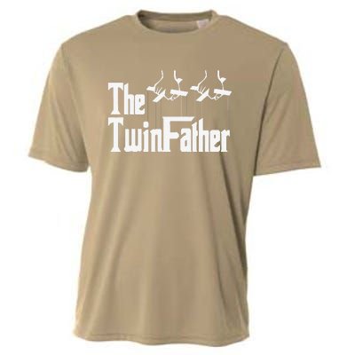 The TwinFather Funny Father Of Twins Funny Dad Fathers Day Gift Cooling Performance Crew T-Shirt