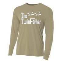 The TwinFather Funny Father Of Twins Funny Dad Fathers Day Gift Cooling Performance Long Sleeve Crew