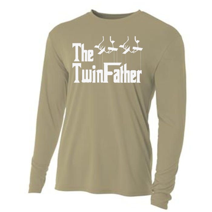 The TwinFather Funny Father Of Twins Funny Dad Fathers Day Gift Cooling Performance Long Sleeve Crew