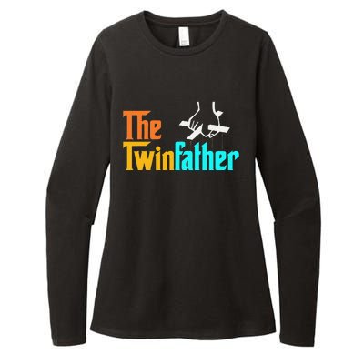 The TwinFather Funny Father Of Twins Funny Dad Fathers Day Womens CVC Long Sleeve Shirt