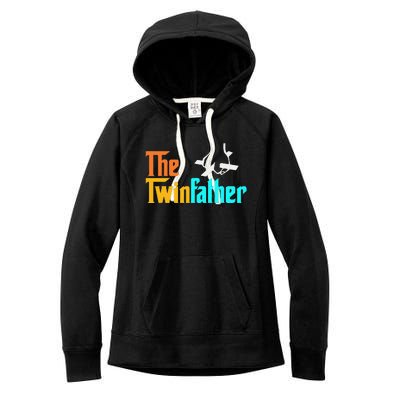 The TwinFather Funny Father Of Twins Funny Dad Fathers Day Women's Fleece Hoodie