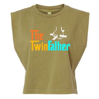 The TwinFather Funny Father Of Twins Funny Dad Fathers Day Garment-Dyed Women's Muscle Tee