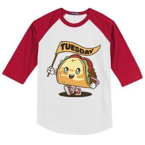 Taco Tuesday Festive Kids Colorblock Raglan Jersey