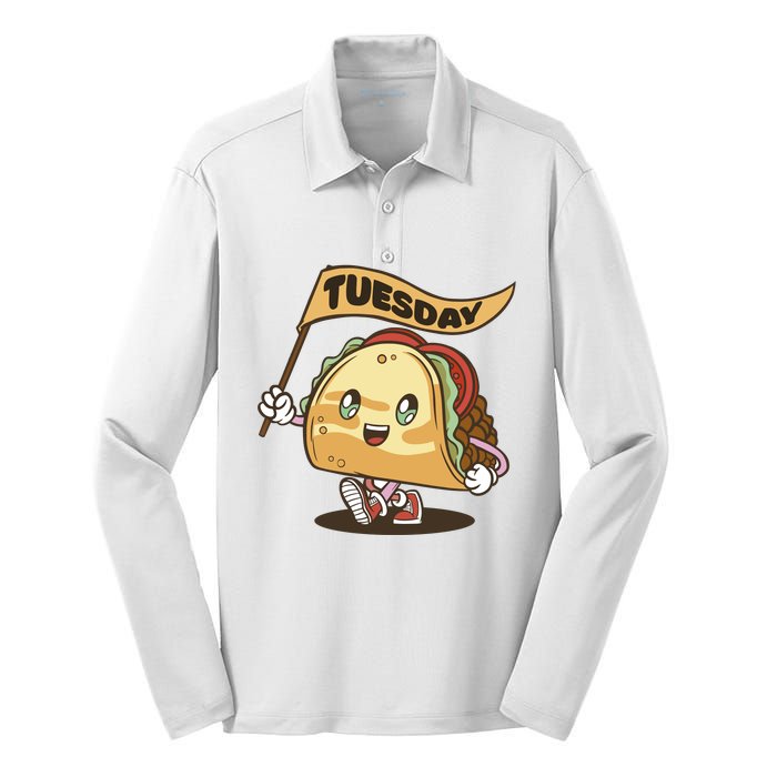 Taco Tuesday Festive Silk Touch Performance Long Sleeve Polo