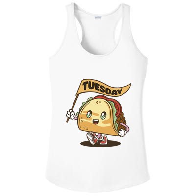 Taco Tuesday Festive Ladies PosiCharge Competitor Racerback Tank