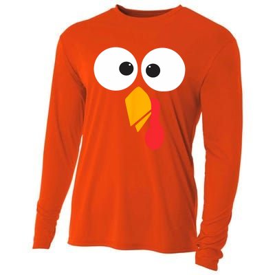 Thanksgiving Turkey Face Matching Family Costume Cute Gift Cooling Performance Long Sleeve Crew